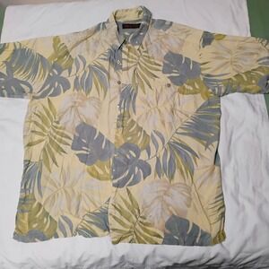 Tori Richard Men's XL Short Sleeve Shirt Hawaiian Palm‎ Floral Print Multicolor